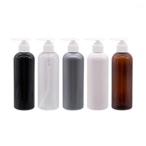 300ml vazio loção de cuidados pessoais creme bomba garrafa branco preto dispensador recipiente shampoo garrafa bomba 10 oz pacote cosmético1230q