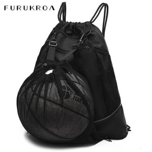 DrawString Basketball Football Bag Ultralight Mesh Ball Soccer Shoes Ryggsäck utomhussport Yoga Simning Bagage Pack XA103B 240124