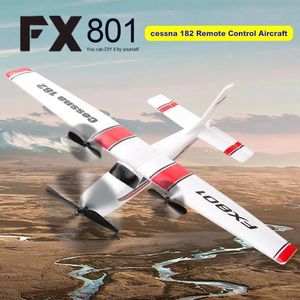 FX801 RC Avião 182 24GHz 2CH EPP Espuma RTF Avião Ao Ar Livre Planador de Controle Remoto Fixo Envergadura Aeronaves para Crianças 240119