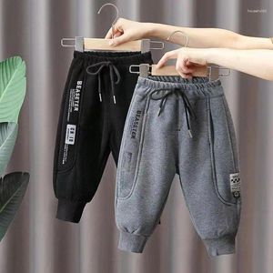 Trousers Winter Kids Fleece Warm Sweatpant Boys Letter Ankle Length Harem Pant 2 Y Young Child Clothing Autumn Girls Thick Sport