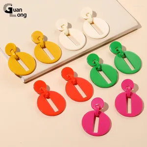 Dangle Earrings GuanLong Cute Long For Women Fashion Jewelry 2024 Arcylic Korean Drop Women's Earings Round Summer Brincos