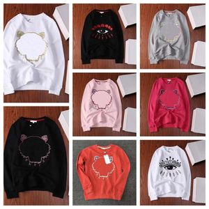 Mens Hoodies 스웨트 셔츠 후드 후드 셔츠 kenzo hoodies 스웨트 셔츠 디자이너 켄츠 호랑이 헤드 자수 둥근 목 풀 오버 셔츠 캐주얼 긴 슬리브 PU