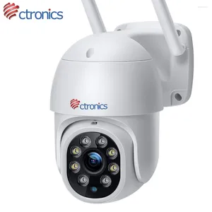Ctronics Telecamera IP WIFI Pan Tilt per esterni Rilevamento umano CCTV Protezione di sicurezza 360° Visione notturna a colori automatica Cruise FHD