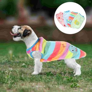 Dog Apparel 4 Pcs Pet Vest Winter Hoodies For Boys Dog's Clothes Outdoor Garment Flannel Small Sweater