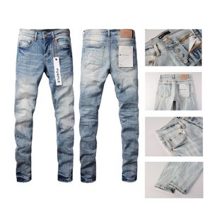 Lila jeans religion byxor lila märke jeans lila hål designer män mens jeans toppkvalitet