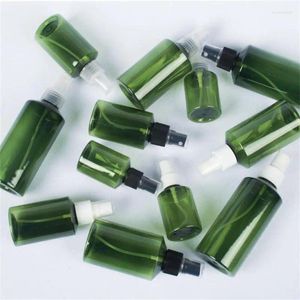 Aufbewahrungsflaschen 50 ml/100 ml/150 ml/200 ml dunkelgrüne schräge Schulter-Kosmetik-Unterabfüllung Sprühflasche tragbarer feiner Nebel für Reisen