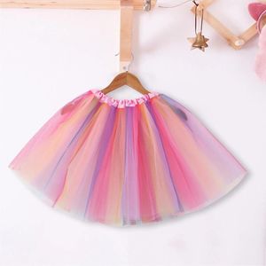 Kjolar kvinnors godis färg tutu multicolor tulle kjol mesh puff petticoat miniskirt balett dnacewear party kort pettiskirt