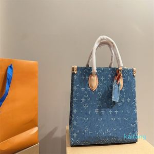 Дизайнерская сумка-тоут, женская сумка, вместительная джинсовая сумка-тоут, модная сумка для покупок