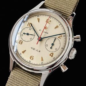 Zegarek wojskowy dla Man Chronograph Deeagull 1963 Oryginalny ST1901 Ruch Sapphire Waterproof Limited Cardwatches273b