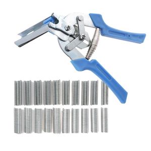 Useful IOG Ring Plier or 600pcs M Clips Staples Anti-slip Handle Stainless Steel Hand Tools Bird Chicken Mesh Cage Wire Fencing Y2203Y