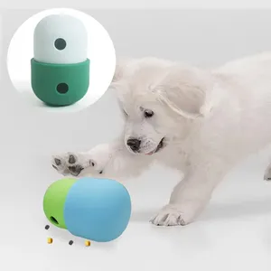 Hundkläder långsam matare leksaker husdjur skål snacks silikon skakning läckage mat utbildning dispenser container pussel interaktiv
