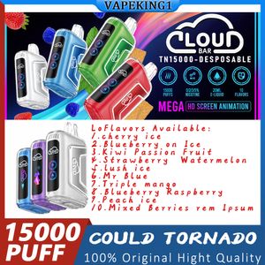 Orijinal bulut çubuğu Geerdun Boom 15000 Puff Tek Kullanımlık Vape Kalem E-sigaraları VAPER 23ML E-LITEAD çoğu tek kullanımlık e-sıvıdan daha büyüktür ve bir puf 15k RDM ile güçlendirilir
