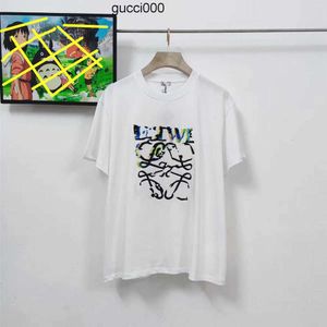 Sleeves Loewees loeewe pure Mens TShirts Tshirts New Summer Designers t Man Luxury with Embroidery Print Short lowewe Oversized Street Tee lowe cotton of high q