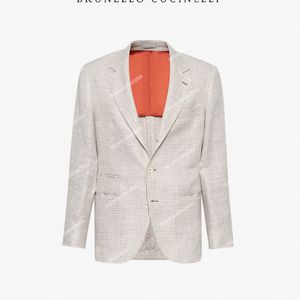 المصمم Mens Blazers Brunello Jacket Check Business Leisure Suit Coat