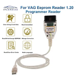 Para vag eeprom programador leitor 1.20 itcardiag suporta reset claro airbag crash dados ler escrever códigos de erro