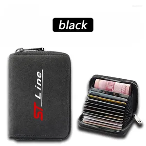 Bilarrangör Zipper Card Sleeve Storage Thin Bag Anti-Degaussing för Ford St-Line Focus 2 3 Mondeo EcoSport Kuga Mk4 Fiesta MK3 Tillbehör