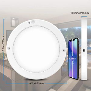 Umlight1688 18W 15W LED Panel PIR And Light Sensor Led Downlight Human Body Infrared Detector Motion Round Surface Mount Ceiling LL