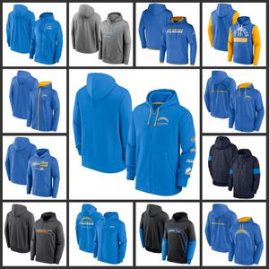 Los Angeles''-Chargers''men proszkowy niebieski boczek z kapturem Full-Zip Club