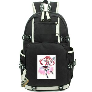 Urara Hasumi Backpack Battle Girl High School Daypack Cartoon School Bag Brin