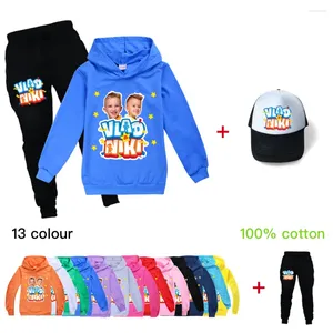 Set di abbigliamento Vlad e Niki Boy Girl Clothes Anno Primavera Autunno Moda Maglione per bambini Pantaloni Cappello 3 pezzi Set completo 2-16 anni