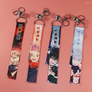 Keychains Anime Jujutsu Kaisen Cosplay KeyChain Satoru Gojo Yuji Itadori Söt tecknad tecknad nyckelkedja ryggsäck hänge bilnyckelfans fans gåva