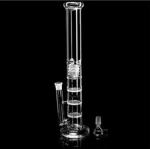 Hookahs comb bong perc smoking pipe dab rigs water bongs chicha Percolater Cyclone ash catcher with 18mm banger 15 inchs
