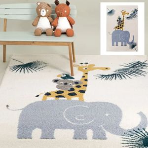 Animal peludo berçário jogar esteira para crianças girafa elefante de pelúcia crianças quarto tapete macio para sala estar tapetes do bebê macio 240131