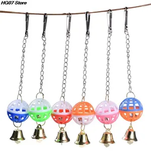 Other Bird Supplies Plastic Ball Bell Toys ColorfulPet Parrot Swing African Grey Budgie Parakeet Cockatiel Lovebird Cage Toy Random