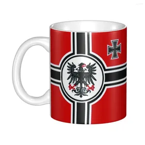 Mugs German Empire Flag Ceramic Mug Anpassat krig Tyskland Greater Reich Eagle Flags Coffee Cup Creative Gift