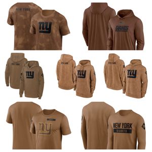 Hoodie New York'Giants''men Women Youth''Brown 2023 Salute to Service Club Pullover Blue