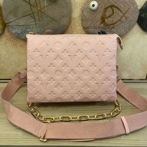 8a Coussin torba gorąca skórzana designerka damska torby na ramię Crossbody Bag złoty łańcuch torebki