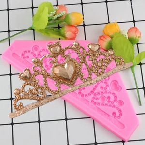 Baking Moulds DIY Princess Crown Silicone Cake Mold For Candy Chocolate Jelly Mould Sugar Craft Tool Fondant Decorating Tools