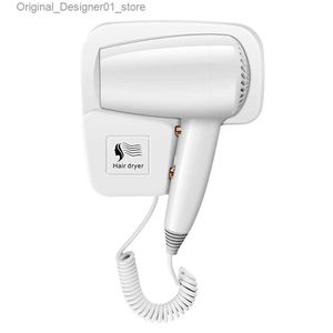 Hair Dryers 1200-1600W Hotel Hair Dryer Wall-mounted Strong Winds Powerful for Bathroom Toilet Homestay Blower Free Punching with 3M Glue Q240131