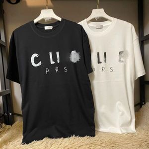 T-shirt Designer Men's summer personality Graffiti style printed round neck pure cotton pullover street fashion men and women couples short sleeves