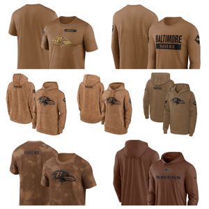 Hoodie Baltimore''Ravens'men Women Youth'''Brown Salute to Service Club Pullover Hoodie