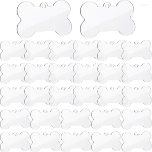 Chaveiros 30 pcs Acrílico Keychain Blanks Cão Osso Forma Discos Transparentes Pré-cortados para Projetos Personalizados de Vinil Sublimação Tag Em Branco