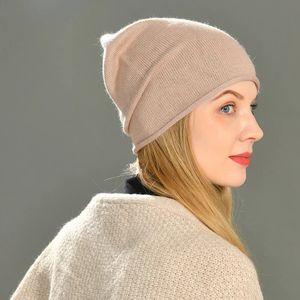 Kadınlar sarkık örgü şapka kış kadın yün şapkası kıvırma etek etek moda sıcak gündelik başlıklar beanies marka katı bayan şapkalar 240127