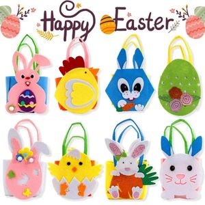 Opakowanie prezentów 1PCS Easter Hand Basket Chick Candy Bag Happy Materiend