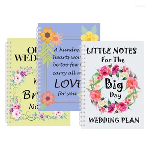 Project Wedding Spiral Notebook Favor Planning Notes Diary Personlig QUOTE JOURNAL TILL Fodrad Planner BRIDE Gift Jubileum