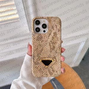 Trójkąt marki P Cage Telefon dla Apple iPhone 15 Pro Max 14 13 12 Mini 11 x xs XR XSMAX 7 8p 14promax 15 Plus Samsung S24 Ultra S23 Plus S22 S21 Snake Grain Cover Cover Cover