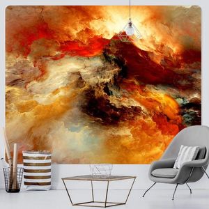 Tapestries 7 Color Cloud Home Decoration Art Tapestry Bohemian Yoga Mat Hippie Travel Mattress Large Size Background Wall