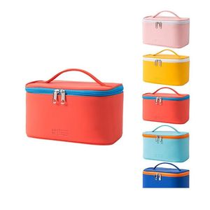 Borse di stoccaggio Materiale impermeabile all'ingrosso 5 colori Borsa cosmetica portatile da donna ad alta capacità Lavaggio pieghevole e Mti-Storage Drop De Dhjeb