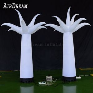 wholesale High quality colorful giant standing led inflatable palm tree lighted flower column tube for wedding party event decoration 001