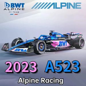 Bburago 143 Alpine A523 Racing Alloy Car Model #10 Pierre Gasly #31 Esteban Ocon Масштабная модель литья под давлением Модель автомобиля Игрушки для мальчиков Подарок 240118