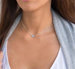 Anhänger Halsketten Böser Blick Halskette für Frauen Hip Hop Kreuzkette Metallverschluss Zierlicher Choker Glücksschmuck Geschenk
