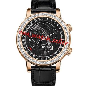 Orologio da uomo di lusso in 5 stili di alta qualità 44mm Grandi complicazioni 6102 6104 6104R 6104G quadrante skychart Miyota 8217 movimento automatico2388