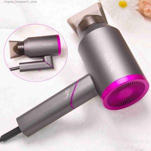 Hair Dryers ANGENIL Professional Salon Negative Ions Blow Dryer 1800W for Fast Drying Portable for Travel 3 Heating 2 Speed Cool Button Q240131