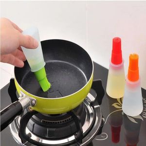 Tools 1PC With Scale Oil Bottle BBQ Brush Silicone Household Spices Condiments Pancake Tool Baking Gadget
