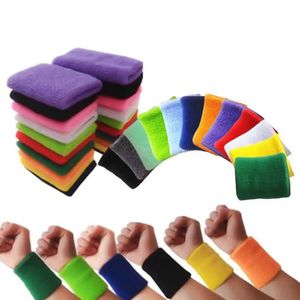 Wrist Support Unisex Sports Sweatband Wristband 1PCS Colorful Cotton Wrist Protector Badminton Basketball Brace Terry Cloth Running Sweat Band YQ240131