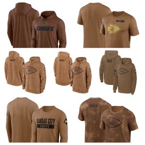Hoodie Kansas''city''chiefs''men Women Youth''Brown 2023 Salute to Service Club Pullover Hoodie